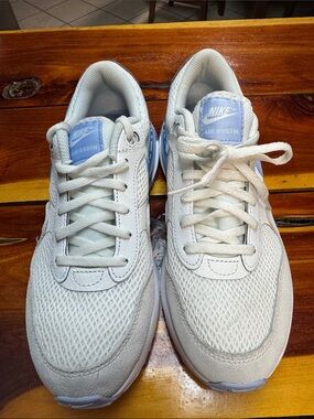 Nike Ladies Air Systm AitMax Light Gray and Pale Blue Low-Top Sneakers
